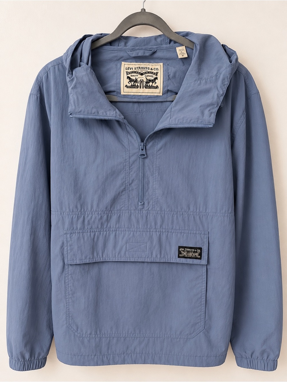 Levi's Men's Hooded Anorak Jacket - Periwinkle Blue